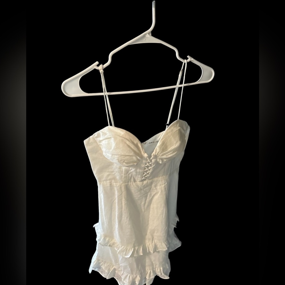 White Ruffle Dress - Picture 5 of 5